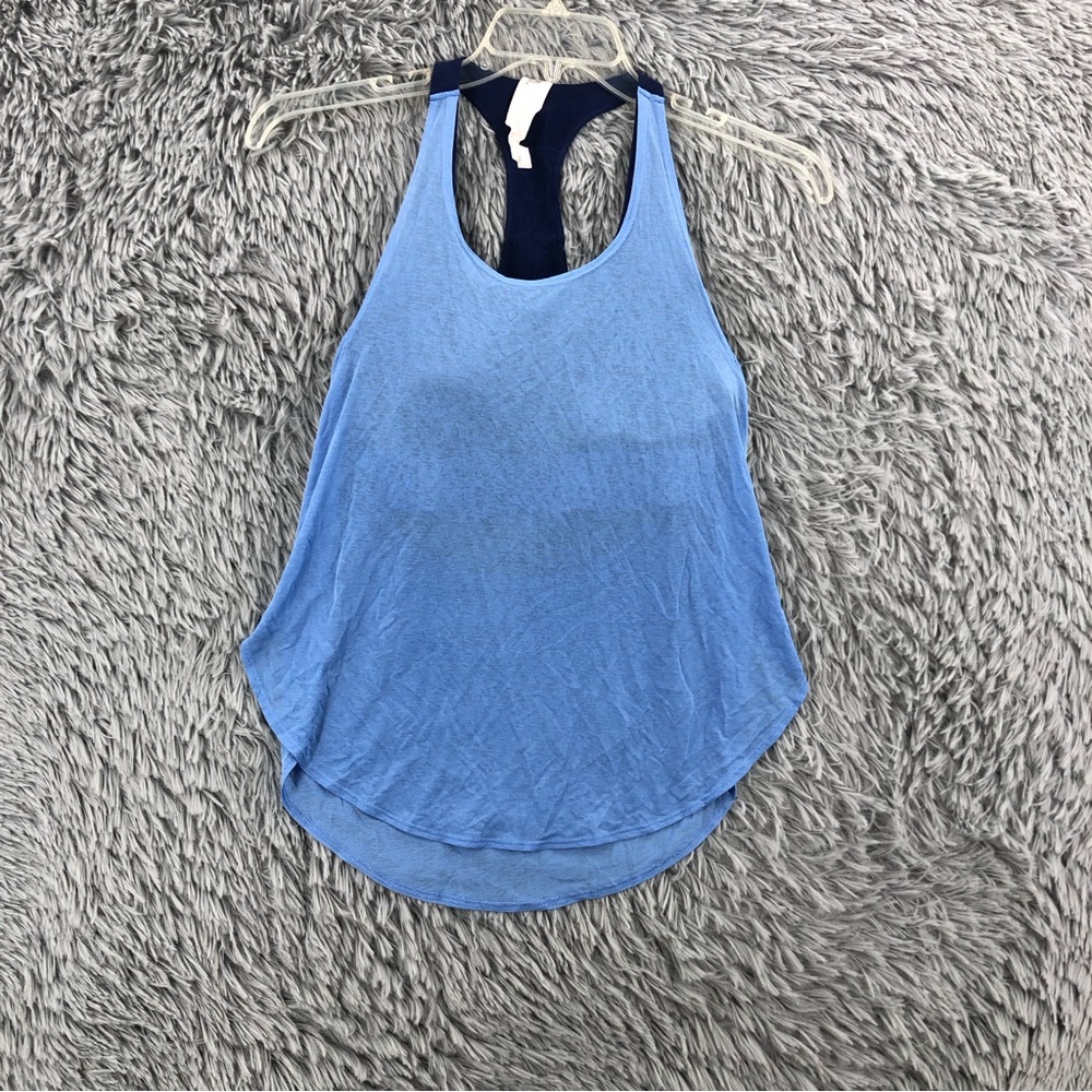 Fabletics Tank Built In Sports Bra Womens Small Razorback Blue